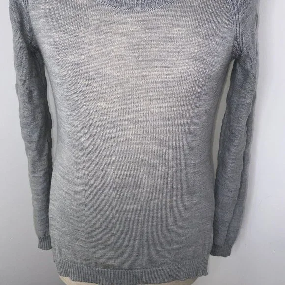 Smartwool Women Gray Sweater Medium Round Neck Long Sleeve Pull over Side Slit - Picture 2 of 7
